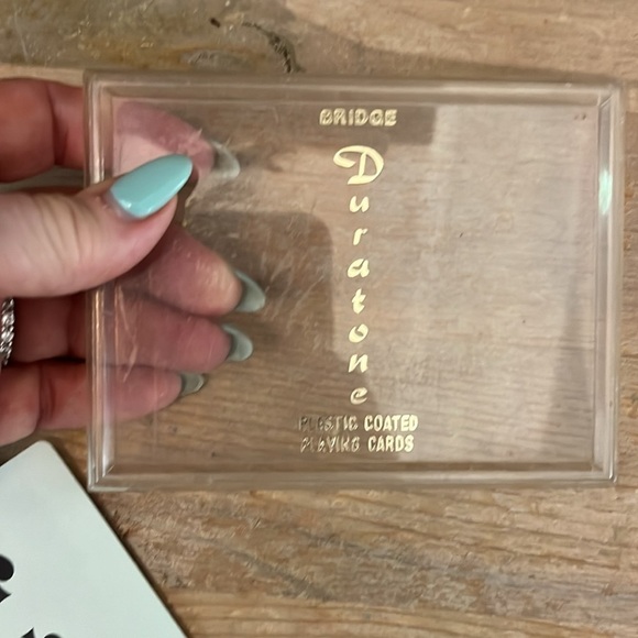 Duratone Bridge Playing Cards Vintage 2 Decks Cats Dogs Plastic Case - Picture 4 of 7